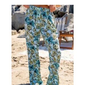 Beach Riot The Blue Lagoon Drawstring Beach Pants Wide Leg Size XL NWT $78